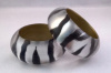 LG135 lucite zebra bangles